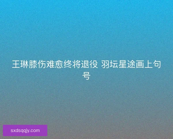王琳膝伤难愈终将退役 羽坛星途画上句号 王琳膝伤难愈终将退役 羽坛星途画上句号